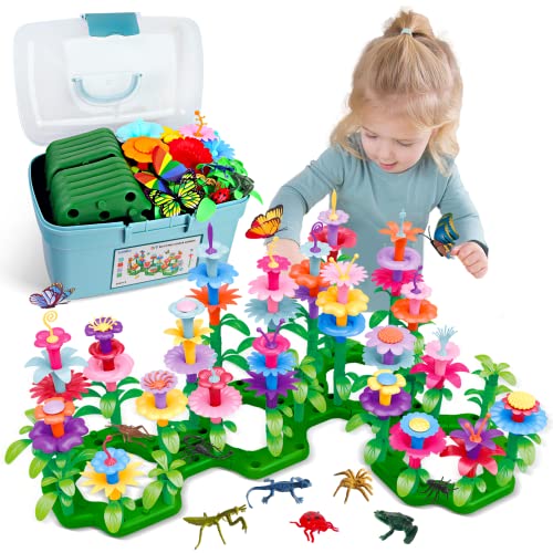Birthday Toys Gifts for 2 3 4 5 6 Years Toddler Girls, Insect Flower Garden - style: Insect Flower Garden