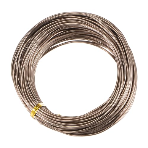 HARFINGTON Bonsai Training Wire 2mm Total 20mm 66 Feet Anodized Aluminum Wire Corrosion Resistant Garden Wire for Plants Bonsai Trees Shaping Bending Indoor, Brown - color: Brown, size: 2mm
