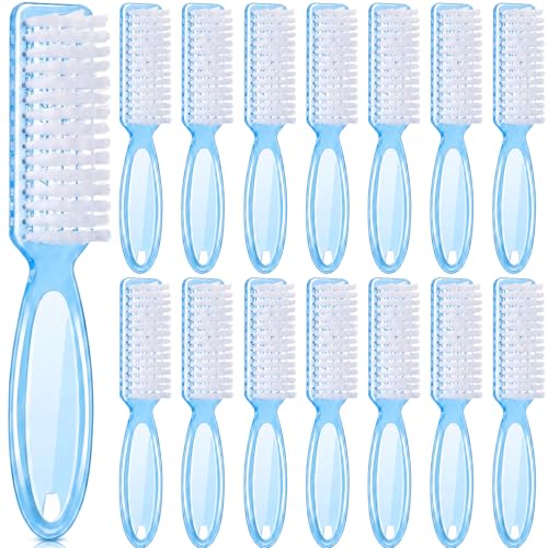 Patelai 15 Pieces Nail Brush Handle Grip for Fingernail Toe Scrub Cleaning | Scrub Design for Manicure Pedicure Care, Mini Tools for Toenail Dirt Removal, Plastic Handles for Comfortable Grip Control - color: Blue