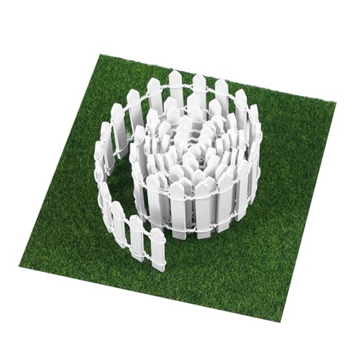 35 Inches Mini Fairy Garden Fence,DIY Wood Picket Fence White Fairy Garden Fences Mini Ornament for Dollhouse, Crafts, Diorama, Plant Pot