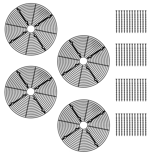 Z Metnal Plant Pot Protector, Plastic Grid Pot Cover, Flower Protector Stopper for Cat Dog Digging, Baby Kids Safety - Black, 11.8 inch (4-pack) - color: Black, size: 11.8 inch - 4pcs
