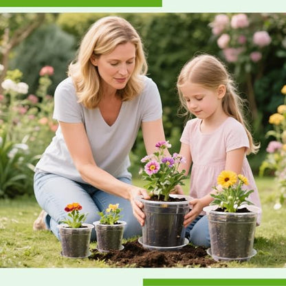 3 Inch Clear Nursery Pots with Drainage Trays, 15 Pack Plastic Pots for Plants, Clear Pot for Seed Starting, Transplanting, Succulents, and Indoor Gardening (3 inch) - size: 3 inch