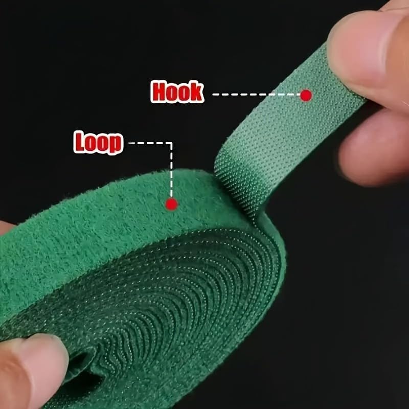 590.55 Inches / 3 Rolls Reusable Plant Ties - Green Flexible Support Straps for Vines, Flowers and Garden Plants - Ideal for Indoor and Outdoor Use, The Top Choice for Gardening Enthusiasts