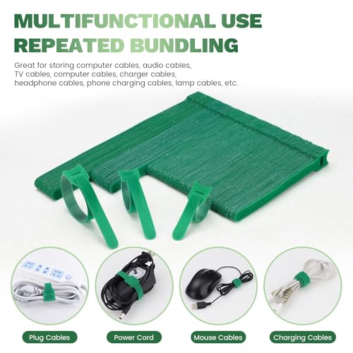 150 Pack Reusable Plant Ties, Hook and Loop Green Garden Tapes & Straps, Soft and Connectable, for Outdoor Climbing Plants, Tomato Support, 0.5in Wide, 6+8+10in - color: 150pcs, 0.5in wide( 6+8+10in)