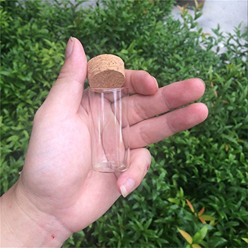 30x60mm 25ml Glass Vials Jars Test Tube With Cork Stopper Empty Glass Transparent Clear Bottles 12pcs (12, 25ml-30x60mm) - size: 25ml-30x60mm