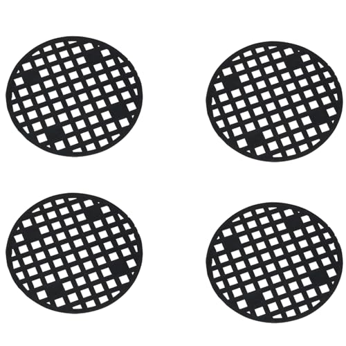50PCS Plant Pot Mesh Covers PP Plastic Bottom Grid Pads Bonsai Drainage Inserts Round Sheets for Soil Loss Prevention Ventilation 1.8Inches/45mm Black for Planting