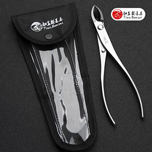 Straight Narrow Edge Cutter Professional Grade Branch Cutter Alloy Steel Bonsai Tools Equip With Tool Bag (MT-SE-185N Designed For Small Size Bonsai Trees)