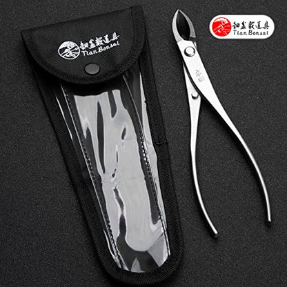 Straight Narrow Edge Cutter Professional Grade Branch Cutter Alloy Steel Bonsai Tools Equip With Tool Bag (MT-SE-185N Designed For Small Size Bonsai Trees)