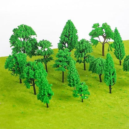 Cayway 65 PCS Model Trees Mixed Model Tree, Diorama Tree Fake Miniature Trees Model Scenery Supplies for DIY Projects Landscape Fairy Garden - color: Style C