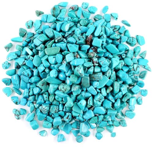 1 LB (460g) Natural Crushed Turquoise Pebbles Gemstone Chips - color: Turquoise