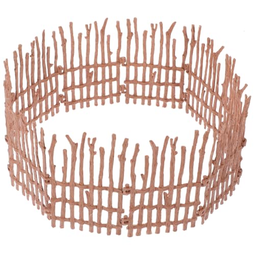 UPKOCH Miniature Farm Fence Toy Set 3.93 X 2.36 in Mini Fence for Dollhouse Fairy Garden Micro Landscape Farm Model Table Decoration DIY Miniature Decoration
