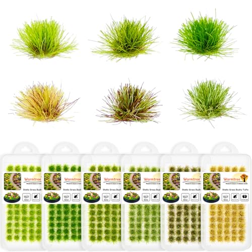 Warmtree 360 Pcs Static Grass Tufts, Diorama Supplies for Scene Accessories - color: Color D