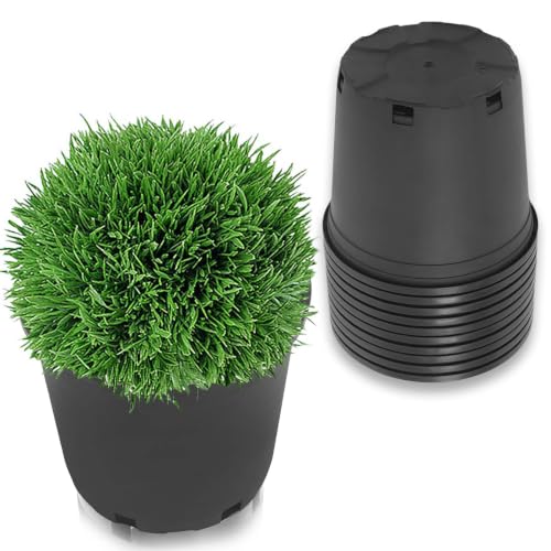 10-Pack 3 Gallon Round Planter Nursery Pots, Flower Plant Container Injection Molded Plastic Nursery Pots Gardening Pots for Indoor Outdoor Vegetables, Succulents, Black - color: Black, size: Round-3Gallon-10pcs