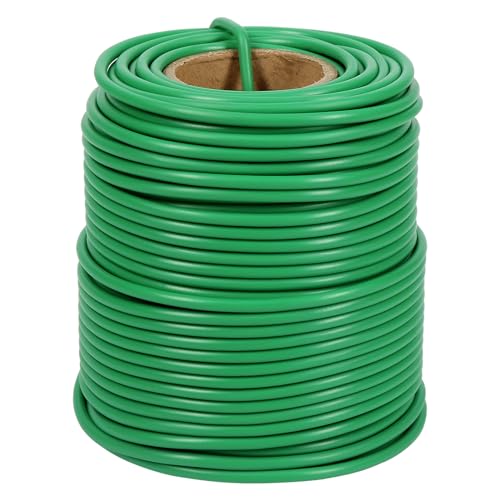 Shintop 3.5mm Plant Ties, 164ft Green Garden Wire for Climbing Plants | Plant Wire, Flexible Coated Wire, Strong Inner Core, Easy to Bend and Wrap, For Plant Training and Garden Support - size: 164ft