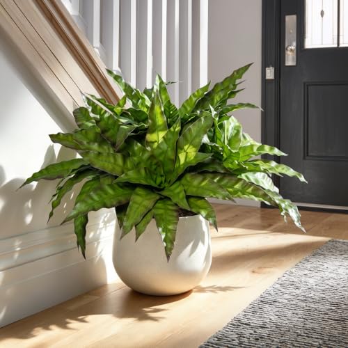 4 Pcs Artificial Greenery Stems Fake Bird Nest Fern Faux Branches Artificial Plants Realistic Fake Dracaena Realistic Plants for Indoor Outdoor Porch Patio Home Office Living Room Decor (Brown Green) - color: Brown Green