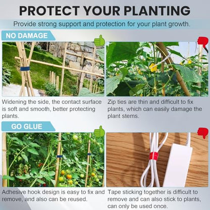 Garden Ties for Garland,Reusable and Adjustable Plant Tape,Soft Plant Supports for Effective Growing,Thicker Twist Ties for Plants Gardening,Plant Twist Tie for Plant Gardening,Home,Office