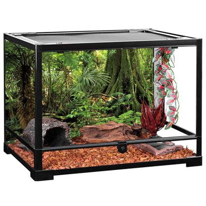 30x12 in Terrarium Backdrop Green Forest Tree Reptile Habitat Background | AWERT Stone Huge Tree Tropical Rainforest Aquarium Background Durable Polyester - size: 30x12in/75x30cm