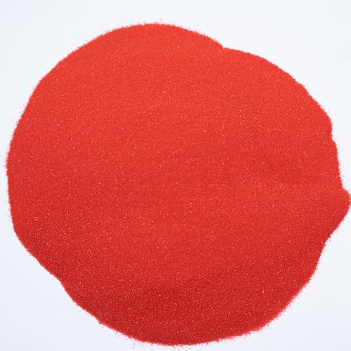 Emineyo Colored Sand,Craft Sand, Premium Fine Grained Color Sand for Crafts,Sand Art,Sand Painting,Vase Filler, Home Décor, Wedding Decorations,80-120 Mesh,300g/10.58oz (Coral Red) - color: Coral Red