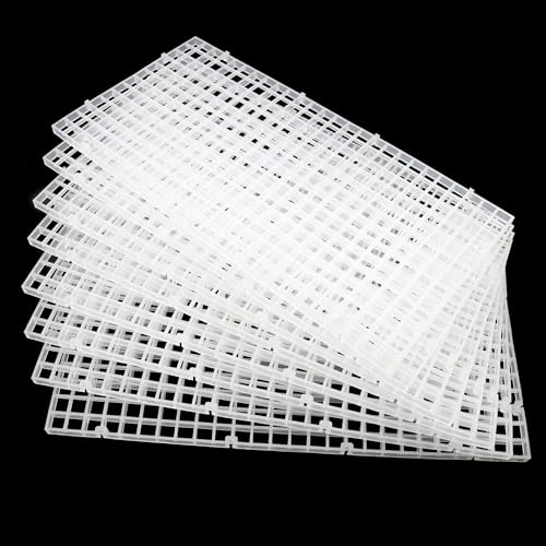 Aquarium Fish Tank Bottom Isolation 8 Pcs, Plastic Egg Crate Grid - size: S 8pcs
