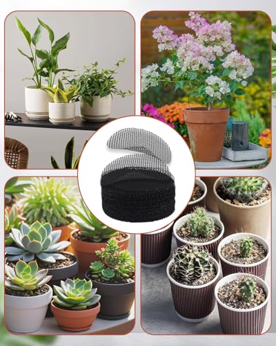 50PCS Flower Pot Hole Mesh Pad, 2 inch Rounds Drainage Hole, Plant Pot Drainage Mat, Plant Potting Mat to Prevent Soil Loss, Gardening Gifts for Friend - size: 50 PCS 2 Inch Round
