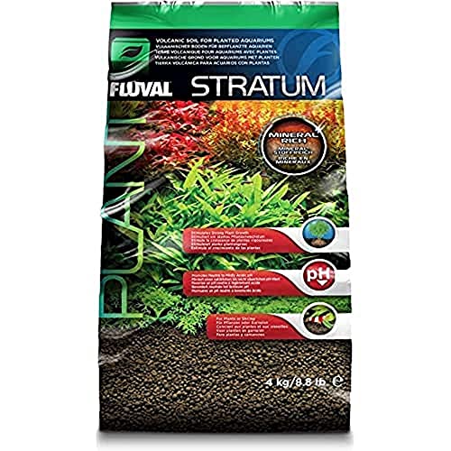 Fluval 12694 Plant and Shrimp Stratum for Freshwater Fish Tanks, 8.8 lbs. | Aquarium Substrate for Strong Plant Growth, Supports Neutral to Slightly Acidic pH - color: Stratum, size: 8.8 Pound (Pack of 1)