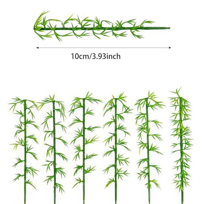 Woohome Model Miniature Bamboo Trees, Green Plastic Bamboo Trees for Building Model, Home Miniature Landscape Landform Diorama Project, 50 PCS, 3.94’’ - color: 50PCS 10CM
