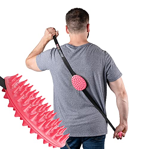 Original Back Scratcher - 2-Sided Back Scratching Tool for Hard-to-Reach Area, Durable 45" Strap with Ball Handles for Towel Like Operation, Universal Gifts for Men and Women, Pink - color: Pink, size: 2-Hand Original