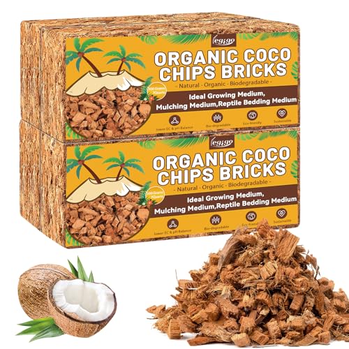 Legigo 4 Pack Coco Chips for Plants- 4.4lb Organic Coconut Husk Potting Mix - size: 4 Pack