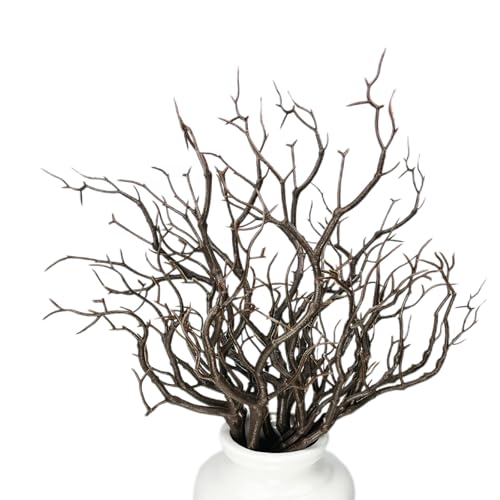 13.8 inches Artificial Coral Branches Fake Antler Branches Small Branches for Home Decoration Flower Arrangement Wedding Christmas Halloween Festival (Brown 10PCS) - color: Brown 10pcs