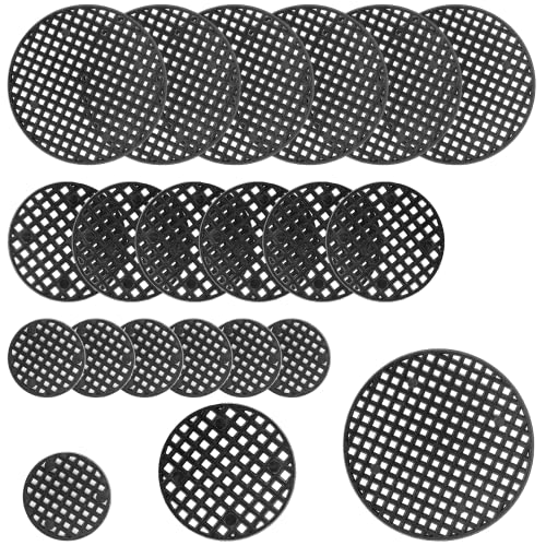 Bivethoi Plant Pot Mesh Hole Cover, 3 Sizes, Black, 150pcs | Bonsai Drainage Mesh Insert, Round Mesh Screen, Prevents Soil Loss, Bottom Grid Mat - color: Black, size: 150pcs