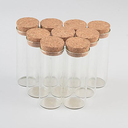 30x80mm 40ml Glass Vials Jars Test Tube With Cork Stopper Empty Glass Transparent Clear Bottles 12pcs (12, 40ml-30x80mm) - size: 40ml-30x80mm