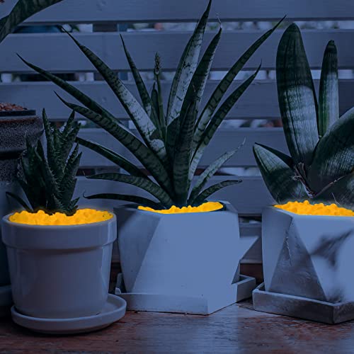 300PC 0.4" Glow in The Dark Rocks Luminous Stones Garden Pebbles Glowing Rocks for Fairy Garden,Potted Plants,Succulents,Patio,Lawn(Pink) - size: 300, style: Pink