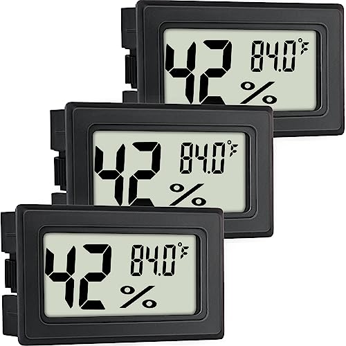 EWPJDK 3 Pack Mini Hygrometer Thermometer Indoor Humidity Meter Digital
