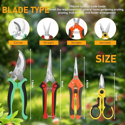 4-Pack Multifunctional Garden Scissors Set - style: BIDMLI06