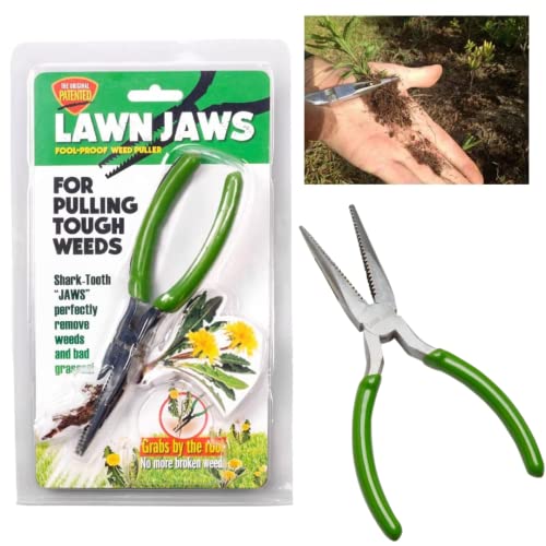 Lawn Jaws Original Shark Tooth Weed Puller Tool, Grabs Weeds by the Root - size: 1 Pack