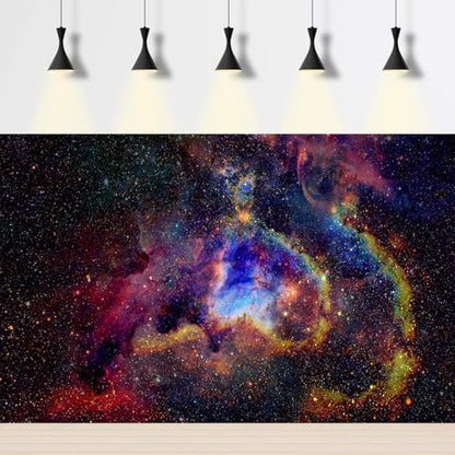 Outer Space Aquarium Background Fantasy Alien Planet Nebula and Galaxies Terrarium Background Stars Nebula Atmosphere Fish Tank Background Outer Space Reptile Tank Background 24x12in - color: Purple, size: 24(W)x12(H)inches/ 60(W)*30cm(H)