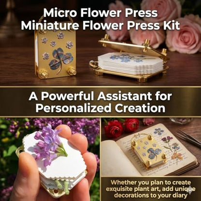 SMORBRID Micro Flower Press Plants Art & Crafts Metal Flowers Pressing, Microwave Flower Press, DIY Pressed Plant Preservation Kit Art for Arts and Crafts Lovers Gifts (Leaf) - color: Leaf