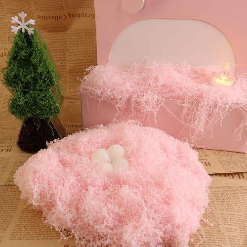Caiyjhao Artificial Moss Crafts Fake Bryophytes, Pink, 3.5oz - color: pink