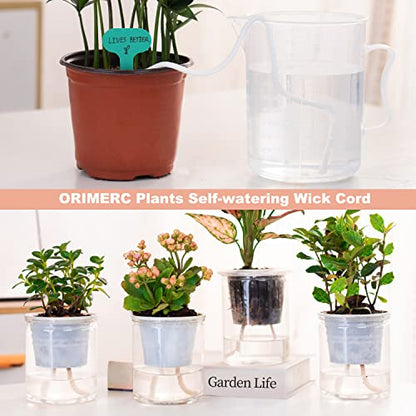 ORIMERC 30 Pack 3 inch Net Cup Pots with 30 feet Hydroponic Self Watering Wick & 30 Plant Labels Aquaponics Mason Jar Bucket Insert Orchid kratky Vegetable Gardening Growing Netted Basket Slotted Mesh - size: 3 inch(30 Pack)