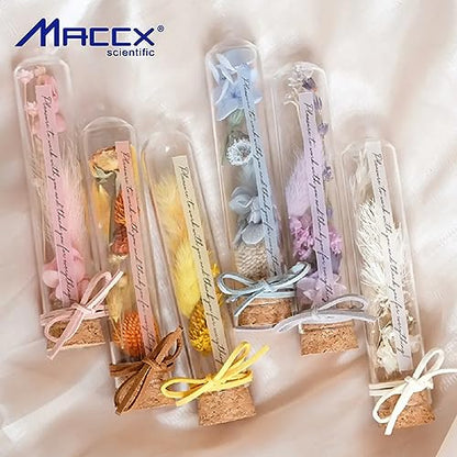 Glass Test Tubes with Cork and Brush, Vol.34ml/Dia.20x150mm, Pack of 50, 3.3 Borosilicate Glass, TTGS01-050 - style: 50pcs of Vol.34ml, with cork& brush
