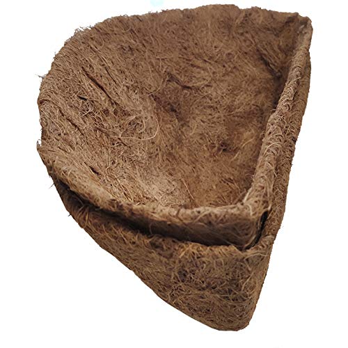2PCS Half Round Replacement Coco Liner for Hanging Basket Wall Flower Basket, Half Circle Wall Planter Coconut Fiber Plant Basket Liner for Garden Planter Flower Pot (10 inch) - size: 10 inch