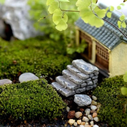 Jowxsx Miniature Resin Bridge Stair Stone Straight Bridge Stairs Stone Steps Garden Fairy Ornament Flower Pot Plant Micro Landscaping Outdoor Statues Garden Outdoor Decor Sculptures and Statues