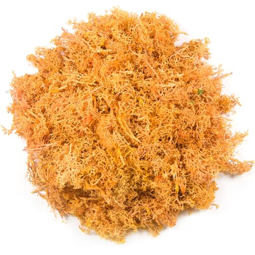 3.5oz Fake Orange Moss for Crafts - color: Orange