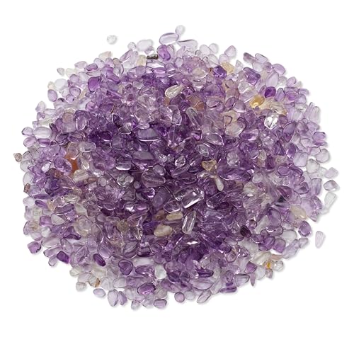 Cherry Tree Collection 1/2 lb Polished Ametrine Gemstone Chips | Natural Stone Pieces for Jewelry Making, Resin Crafts, Plants, Succulents, Aquariums, Meditation, Chakra Décor and Displays. - color: Ametrine