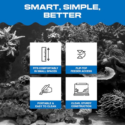 Penn-Plax Small World Habitat – Portable Clear and Transparent Plastic Tank – Excellent for Small Critters and Creatures – Easy to Clean & Handle – 2.2 Gallon, Assorted - size: 2.2 Gallon