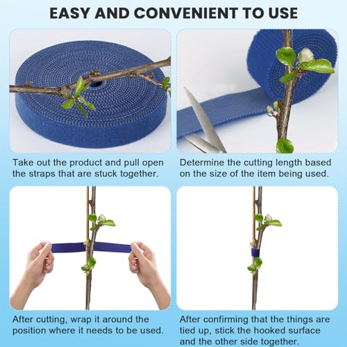 Garden Ties for Garland,Reusable and Adjustable Plant Tape,Soft Plant Supports for Effective Growing,Thicker Twist Ties for Plants Gardening,Plant Twist Tie for Plant Gardening,Home,Office