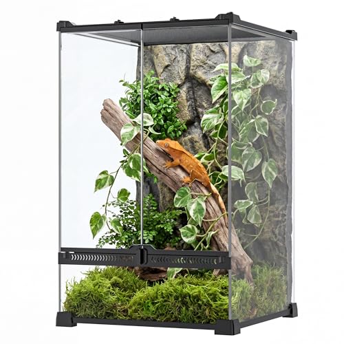 11 Gallon Fully Assembled Glass Reptile Enclosure,12"x 12" x 18" - size: 12"Lx12"W x18"H