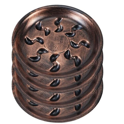 4 Pack Heavy Duty Antique Bronze Plant Saucer Sturdy Pot Tray Plant Drip Trays Drip Trays for pots,Plant Water Catcher Tray,Flower Pot Saucer Water Drainage Tray Floor Protector (10 INCH) - size: 4PK 10 inch Bronze
