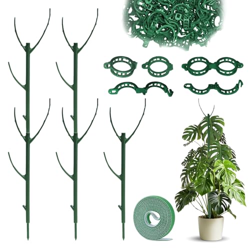 5 Pack Stackable Plant Support Stakes Indoor/Outdoor Support Pole - size: 5 pack