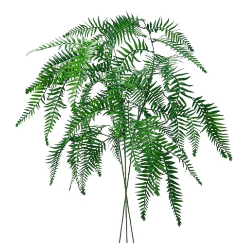 3 PCS Faux Greenery Stems for Vase 39.4 Inch Artificial Branches Home Decor - color: Deep Green